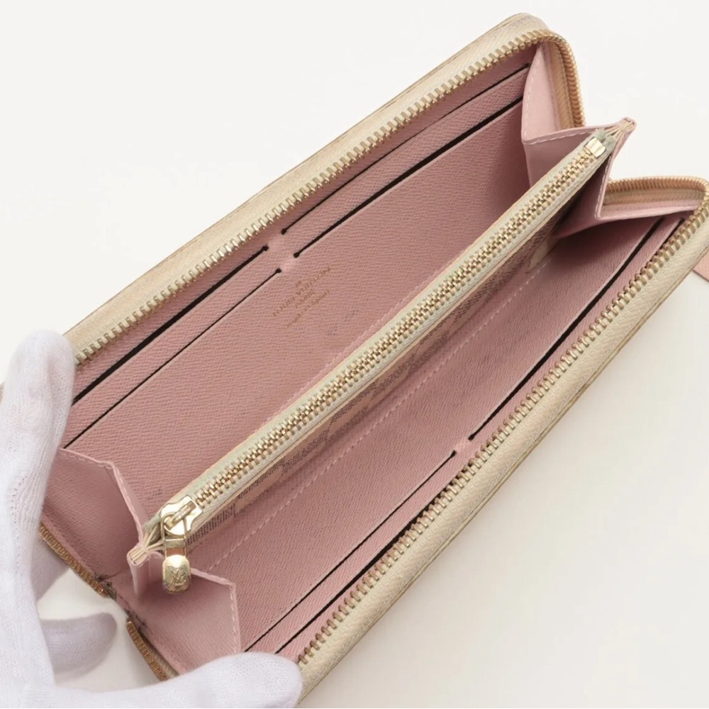 Louis Vuitton Damier Azur Clemence Wallet Rose Ballerine N61264 - Picture 3 of 12